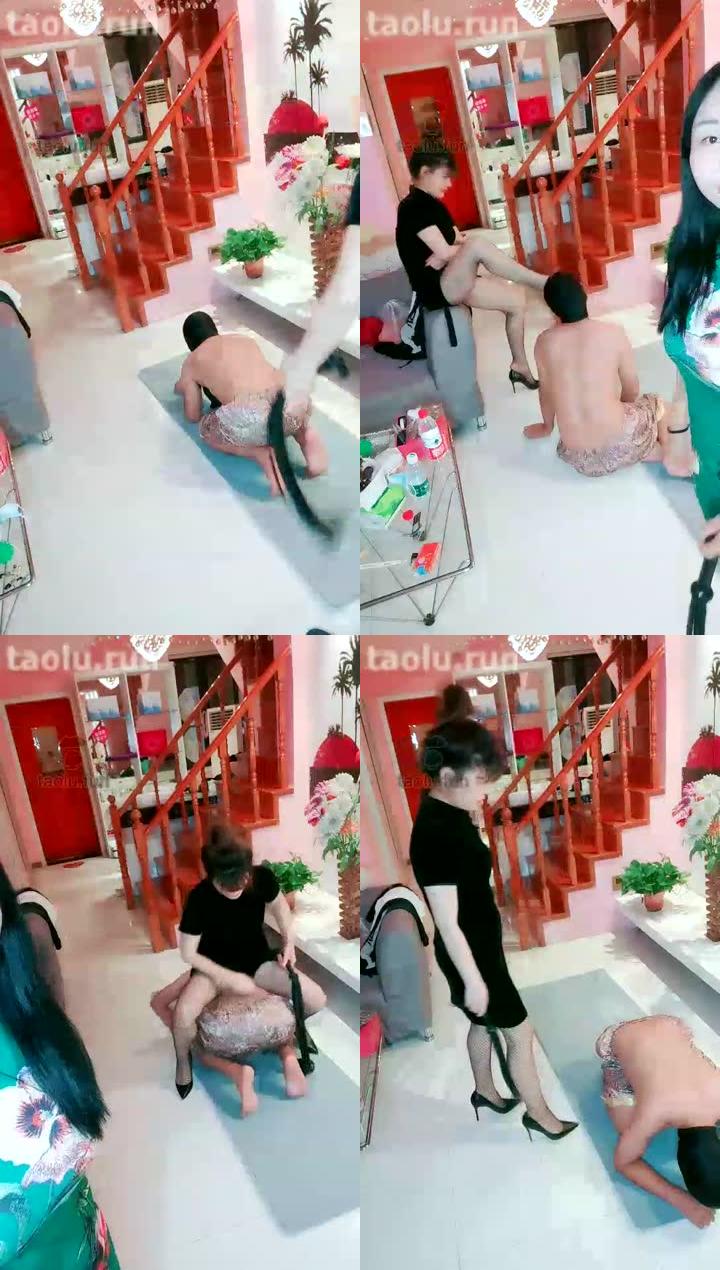 【双面佳人茉莉】双主舔脚虐乳踩头 