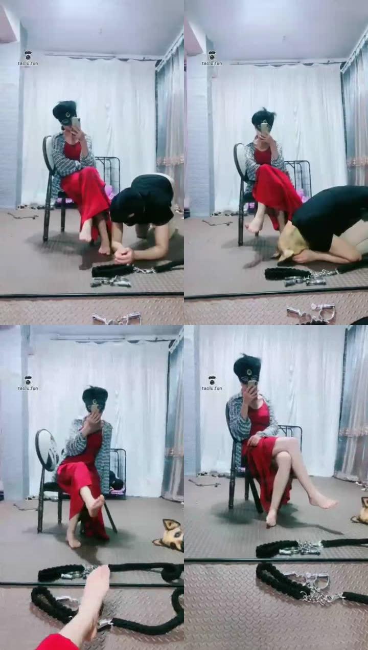 【茹一】调狗舔脚狗头奴狗笼 